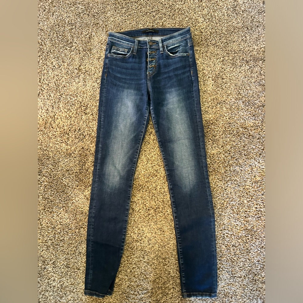 Flying Monkey Mid Rise Skinny Jeans - Button Fly - Sz 25 - Stretchy - Like New